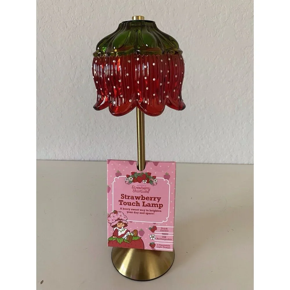 Strawberry Shortcake Touch Lamp USB Rechargeable Glass Dimmable Light‎ VIRAL NEW